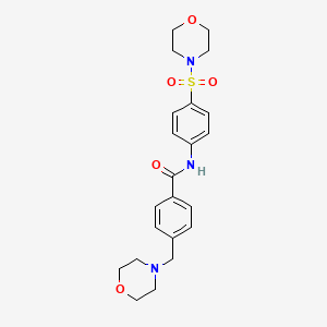 4-(4-morpholinylmethyl)-N-[4-(4-morpholinylsulfonyl)phenyl]benzamide