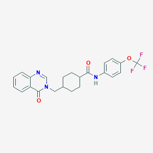 4-[(4-oxo-3(4H)-quinazolinyl)methyl]-N-[4-(trifluoromethoxy)phenyl]cyclohexanecarboxamide