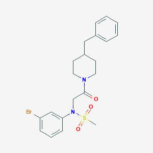 N-[2-(4-benzyl-1-piperidinyl)-2-oxoethyl]-N-(3-bromophenyl)methanesulfonamide