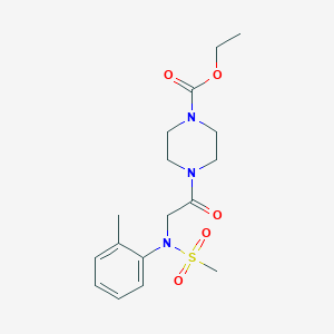 ethyl 4-[N-(2-methylphenyl)-N-(methylsulfonyl)glycyl]-1-piperazinecarboxylate