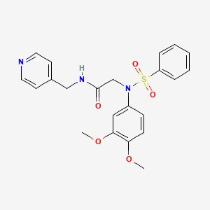 N~2~-(3,4-dimethoxyphenyl)-N~2~-(phenylsulfonyl)-N~1~-(4-pyridinylmethyl)glycinamide