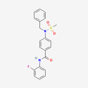 4-[benzyl(methylsulfonyl)amino]-N-(2-fluorophenyl)benzamide