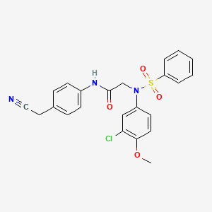 N~2~-(3-chloro-4-methoxyphenyl)-N~1~-[4-(cyanomethyl)phenyl]-N~2~-(phenylsulfonyl)glycinamide