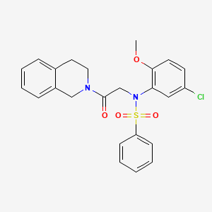 N-(5-chloro-2-methoxyphenyl)-N-[2-(3,4-dihydroisoquinolin-2(1H)-yl)-2-oxoethyl]benzenesulfonamide