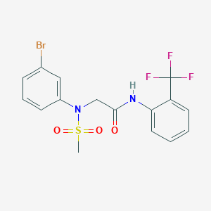 N~2~-(3-bromophenyl)-N~2~-(methylsulfonyl)-N~1~-[2-(trifluoromethyl)phenyl]glycinamide