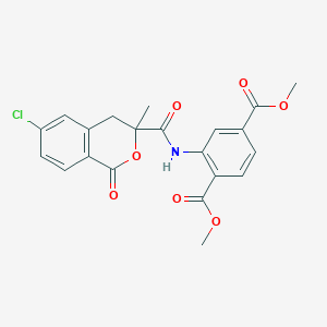 dimethyl 2-[(6-chloro-3-methyl-1-oxo-4H-isochromene-3-carbonyl)amino]benzene-1,4-dicarboxylate