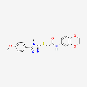 N-(2,3-dihydro-1,4-benzodioxin-6-yl)-2-{[5-(4-methoxyphenyl)-4-methyl-4H-1,2,4-triazol-3-yl]thio}acetamide