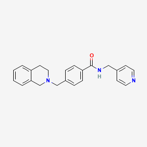 molecular formula C23H23N3O B3577295 4-(3,4-dihydro-2(1H)-isoquinolinylmethyl)-N-(4-pyridinylmethyl)benzamide 