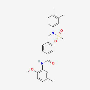 4-[(3,4-dimethyl-N-methylsulfonylanilino)methyl]-N-(2-methoxy-5-methylphenyl)benzamide