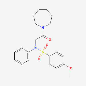 N-[2-(1-azepanyl)-2-oxoethyl]-4-methoxy-N-phenylbenzenesulfonamide