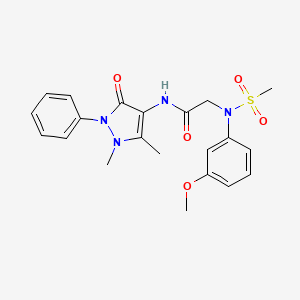 N~1~-(1,5-dimethyl-3-oxo-2-phenyl-2,3-dihydro-1H-pyrazol-4-yl)-N~2~-(3-methoxyphenyl)-N~2~-(methylsulfonyl)glycinamide