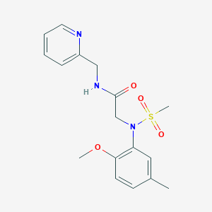 2-(2-methoxy-5-methyl-N-methylsulfonylanilino)-N-(pyridin-2-ylmethyl)acetamide