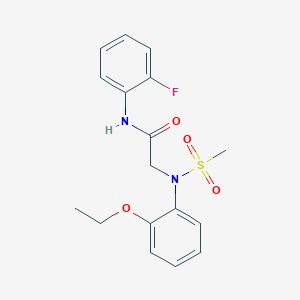 2-(2-ethoxy-N-methylsulfonylanilino)-N-(2-fluorophenyl)acetamide