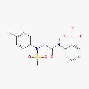 N~2~-(3,4-dimethylphenyl)-N~2~-(methylsulfonyl)-N~1~-[2-(trifluoromethyl)phenyl]glycinamide