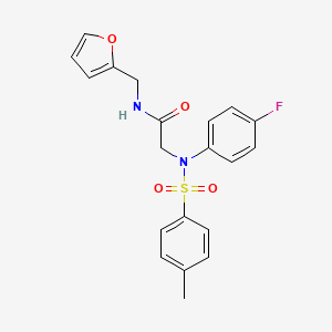 molecular formula C20H19FN2O4S B3577329 N~2~-(4-fluorophenyl)-N~1~-(2-furylmethyl)-N~2~-[(4-methylphenyl)sulfonyl]glycinamide 