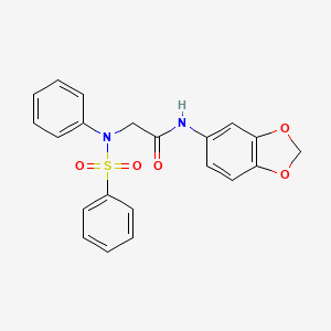 N~1~-1,3-benzodioxol-5-yl-N~2~-phenyl-N~2~-(phenylsulfonyl)glycinamide