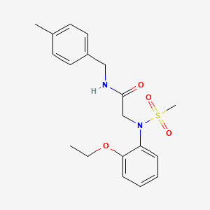 molecular formula C19H24N2O4S B3577344 N~2~-(2-ethoxyphenyl)-N~1~-(4-methylbenzyl)-N~2~-(methylsulfonyl)glycinamide 