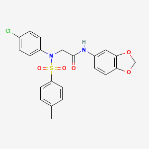 N~1~-1,3-benzodioxol-5-yl-N~2~-(4-chlorophenyl)-N~2~-[(4-methylphenyl)sulfonyl]glycinamide