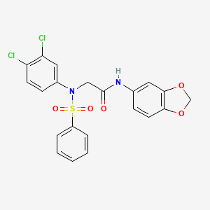 N~1~-1,3-benzodioxol-5-yl-N~2~-(3,4-dichlorophenyl)-N~2~-(phenylsulfonyl)glycinamide