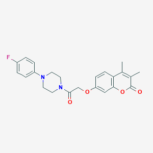 7-{2-[4-(4-fluorophenyl)-1-piperazinyl]-2-oxoethoxy}-3,4-dimethyl-2H-chromen-2-one