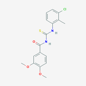 N-[(3-chloro-2-methylphenyl)carbamothioyl]-3,4-dimethoxybenzamide