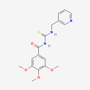 3,4,5-trimethoxy-N-{[(3-pyridinylmethyl)amino]carbonothioyl}benzamide