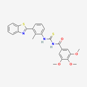 N-({[3-(1,3-benzothiazol-2-yl)-2-methylphenyl]amino}carbonothioyl)-3,4,5-trimethoxybenzamide