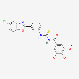 N-{[3-(5-chloro-1,3-benzoxazol-2-yl)phenyl]carbamothioyl}-3,4,5-trimethoxybenzamide