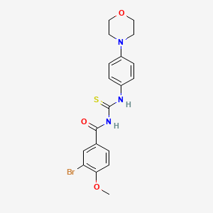 molecular formula C19H20BrN3O3S B3577472 3-bromo-4-methoxy-N-{[4-(morpholin-4-yl)phenyl]carbamothioyl}benzamide 