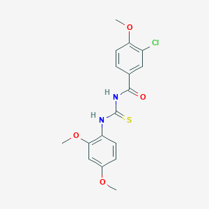 3-chloro-N-[(2,4-dimethoxyphenyl)carbamothioyl]-4-methoxybenzamide