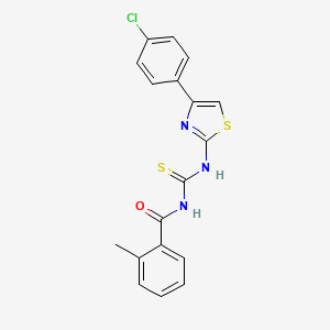 N-({[4-(4-chlorophenyl)-1,3-thiazol-2-yl]amino}carbonothioyl)-2-methylbenzamide