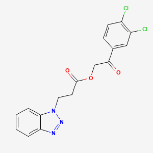 2-(3,4-dichlorophenyl)-2-oxoethyl 3-(1H-1,2,3-benzotriazol-1-yl)propanoate