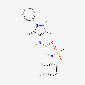 N~2~-(3-chloro-2-methylphenyl)-N-(1,5-dimethyl-3-oxo-2-phenyl-2,3-dihydro-1H-pyrazol-4-yl)-N~2~-(methylsulfonyl)glycinamide