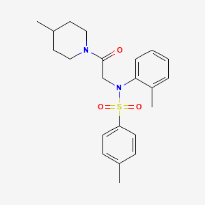 4-methyl-N-(2-methylphenyl)-N-[2-(4-methyl-1-piperidinyl)-2-oxoethyl]benzenesulfonamide