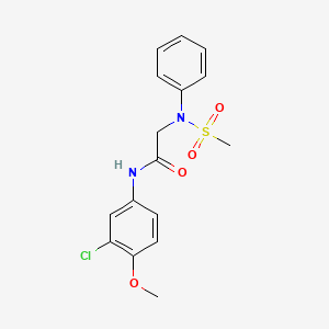 N~1~-(3-chloro-4-methoxyphenyl)-N~2~-(methylsulfonyl)-N~2~-phenylglycinamide