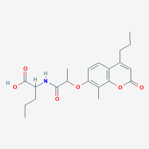 N-{2-[(8-methyl-2-oxo-4-propyl-2H-chromen-7-yl)oxy]propanoyl}norvaline