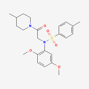 N-(2,5-dimethoxyphenyl)-4-methyl-N-[2-(4-methylpiperidin-1-yl)-2-oxoethyl]benzenesulfonamide