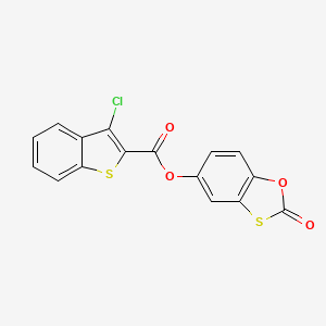 (2-oxo-1,3-benzoxathiol-5-yl) 3-chloro-1-benzothiophene-2-carboxylate