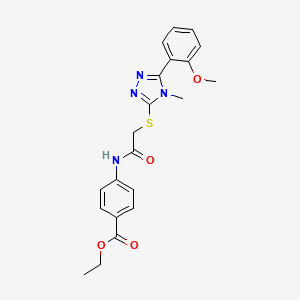 ethyl 4-[({[5-(2-methoxyphenyl)-4-methyl-4H-1,2,4-triazol-3-yl]thio}acetyl)amino]benzoate