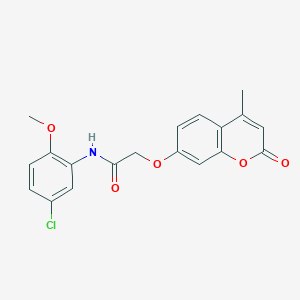 molecular formula C19H16ClNO5 B3577634 N-(5-chloro-2-methoxyphenyl)-2-(4-methyl-2-oxochromen-7-yl)oxyacetamide 