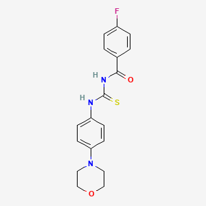 molecular formula C18H18FN3O2S B3577641 3-(4-FLUOROBENZOYL)-1-[4-(MORPHOLIN-4-YL)PHENYL]THIOUREA 