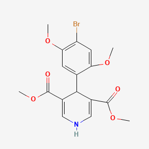 3,5-dimethyl 4-(4-bromo-2,5-dimethoxyphenyl)-1,4-dihydropyridine-3,5-dicarboxylate