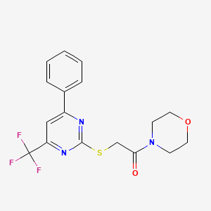 1-Morpholin-4-yl-2-(4-phenyl-6-trifluoromethyl-pyrimidin-2-ylsulfanyl)-ethanone