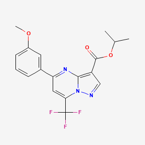 Propan-2-yl 5-(3-methoxyphenyl)-7-(trifluoromethyl)pyrazolo[1,5-a]pyrimidine-3-carboxylate