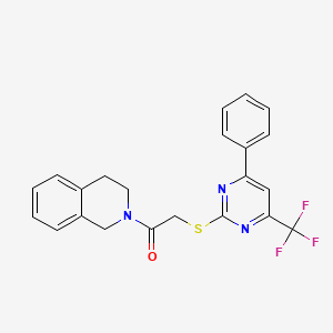 2-{[4-PHENYL-6-(TRIFLUOROMETHYL)PYRIMIDIN-2-YL]SULFANYL}-1-(1,2,3,4-TETRAHYDROISOQUINOLIN-2-YL)ETHAN-1-ONE