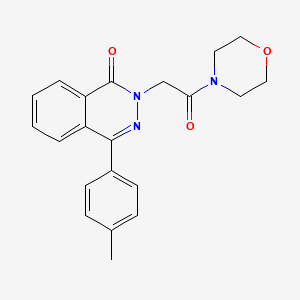 molecular formula C21H21N3O3 B3577735 4-(4-methylphenyl)-2-[2-(4-morpholinyl)-2-oxoethyl]-1(2H)-phthalazinone 