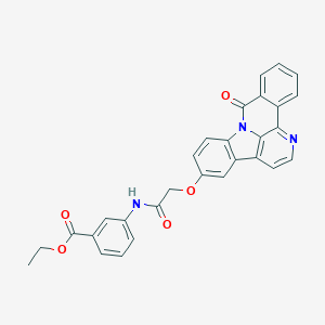 molecular formula C29H21N3O5 B357775 ethyl 3-({[(9-oxo-9H-benzo[c]indolo[3,2,1-ij][1,5]naphthyridin-5-yl)oxy]acetyl}amino)benzoate CAS No. 904504-76-3