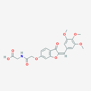 molecular formula C22H21NO9 B357777 2-[[2-[[(2E)-3-oxo-2-[(3,4,5-trimethoxyphenyl)methylidene]-1-benzofuran-6-yl]oxy]acetyl]amino]acetic acid CAS No. 864762-64-1