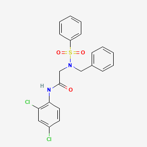 2-[benzenesulfonyl(benzyl)amino]-N-(2,4-dichlorophenyl)acetamide