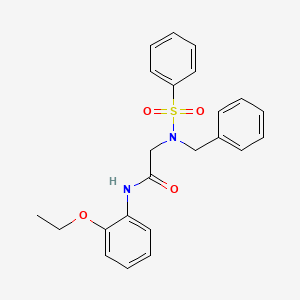 2-[benzenesulfonyl(benzyl)amino]-N-(2-ethoxyphenyl)acetamide